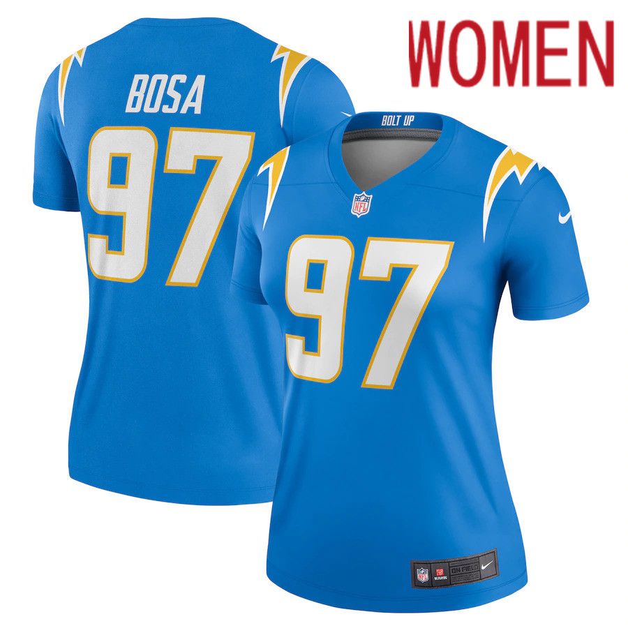 Women Los Angeles Chargers #97 Joey Bosa Nike Powder Blue Legend NFL Jersey->women nfl jersey->Women Jersey